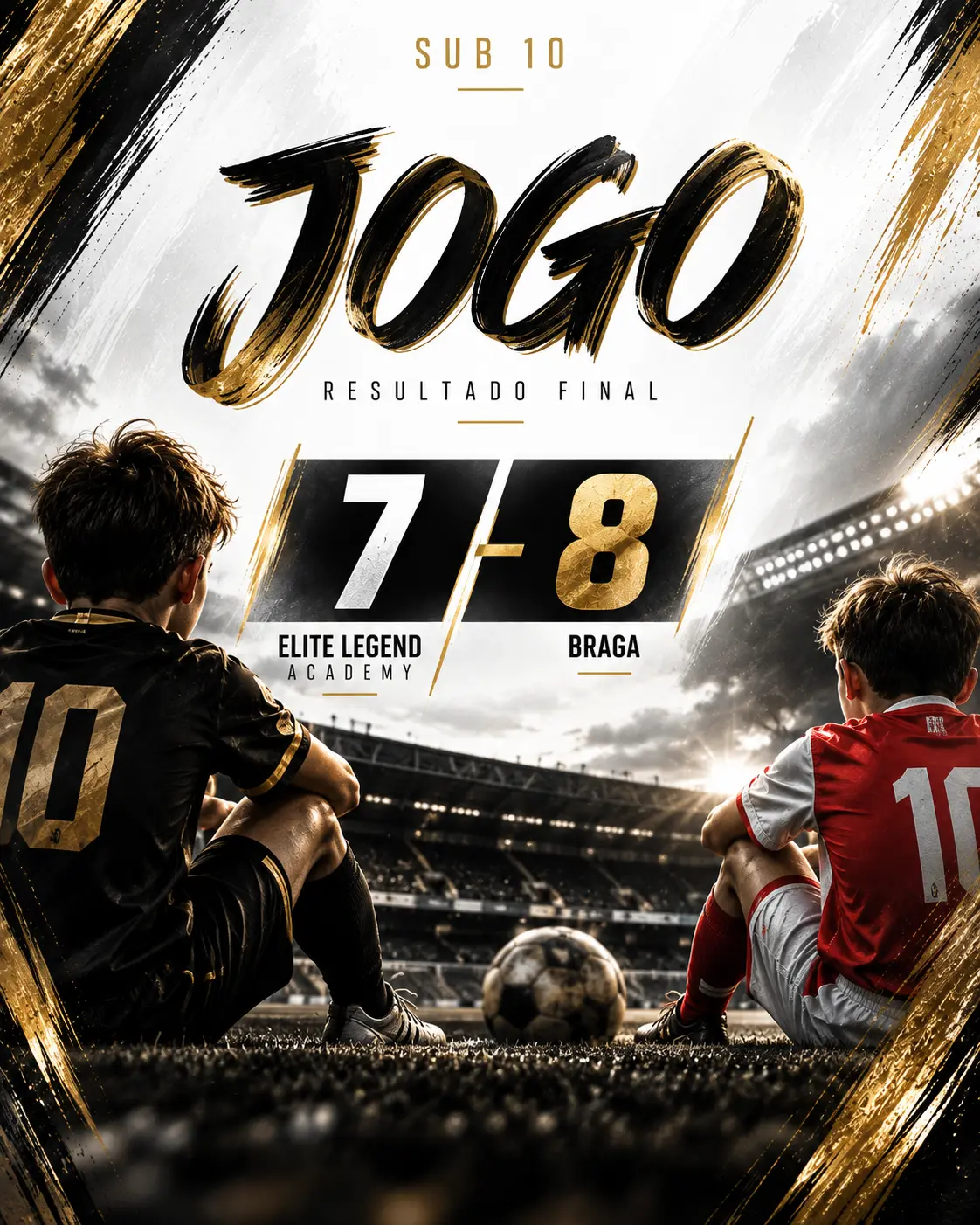 Resultado final: Elite Legend Academy 7-8 Sporting Clube de Braga